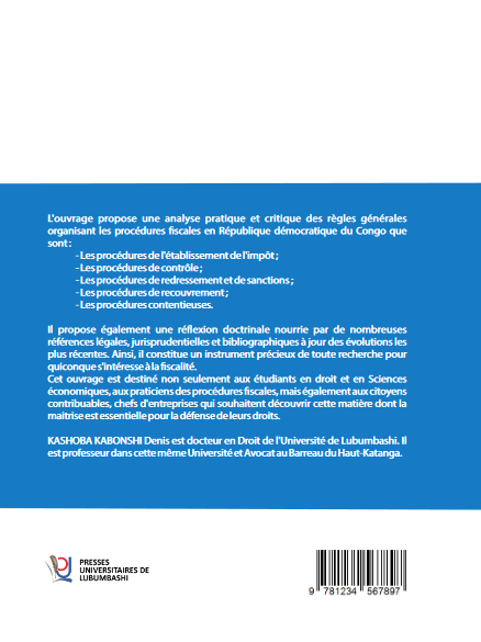 LES PROCÉDURES FISCALES EN RÉPUBLIQUE DÉMOCRATIQUE DU CONGO